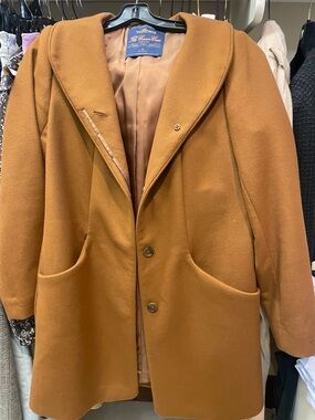 Aritzia Wilfred Cocoon Coat in Camel Brown with Satin Lining